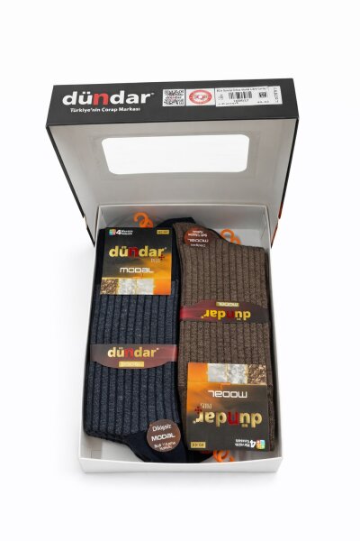 4124 Dündar Erkek Modal Likra Çorap 12li M51 - DÜNDAR ÇORAP (1)