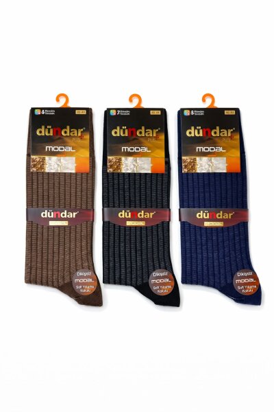 4124 Dündar Erkek Modal Likra Çorap 12li M51 - DÜNDAR ÇORAP