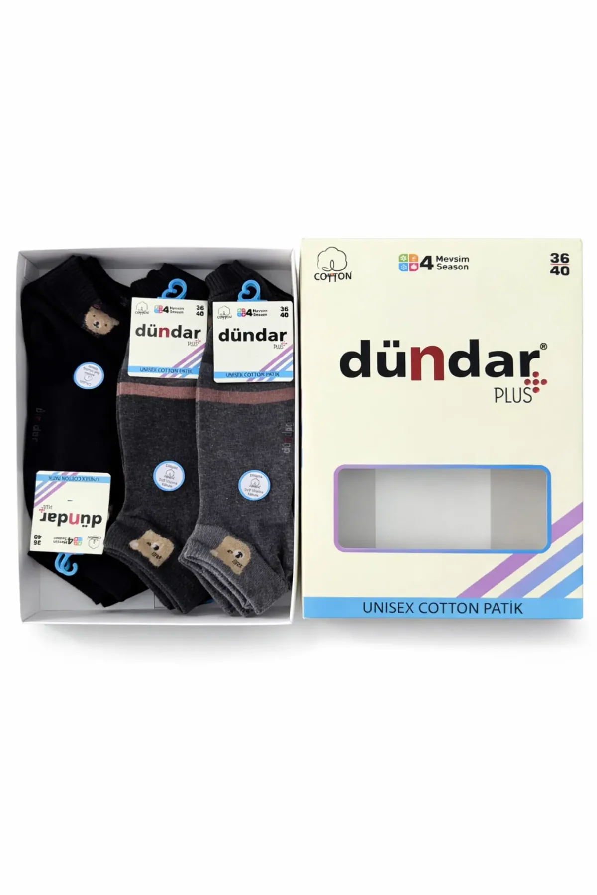 4308 Dündar Kadın Cotton Patik M-3 - 2