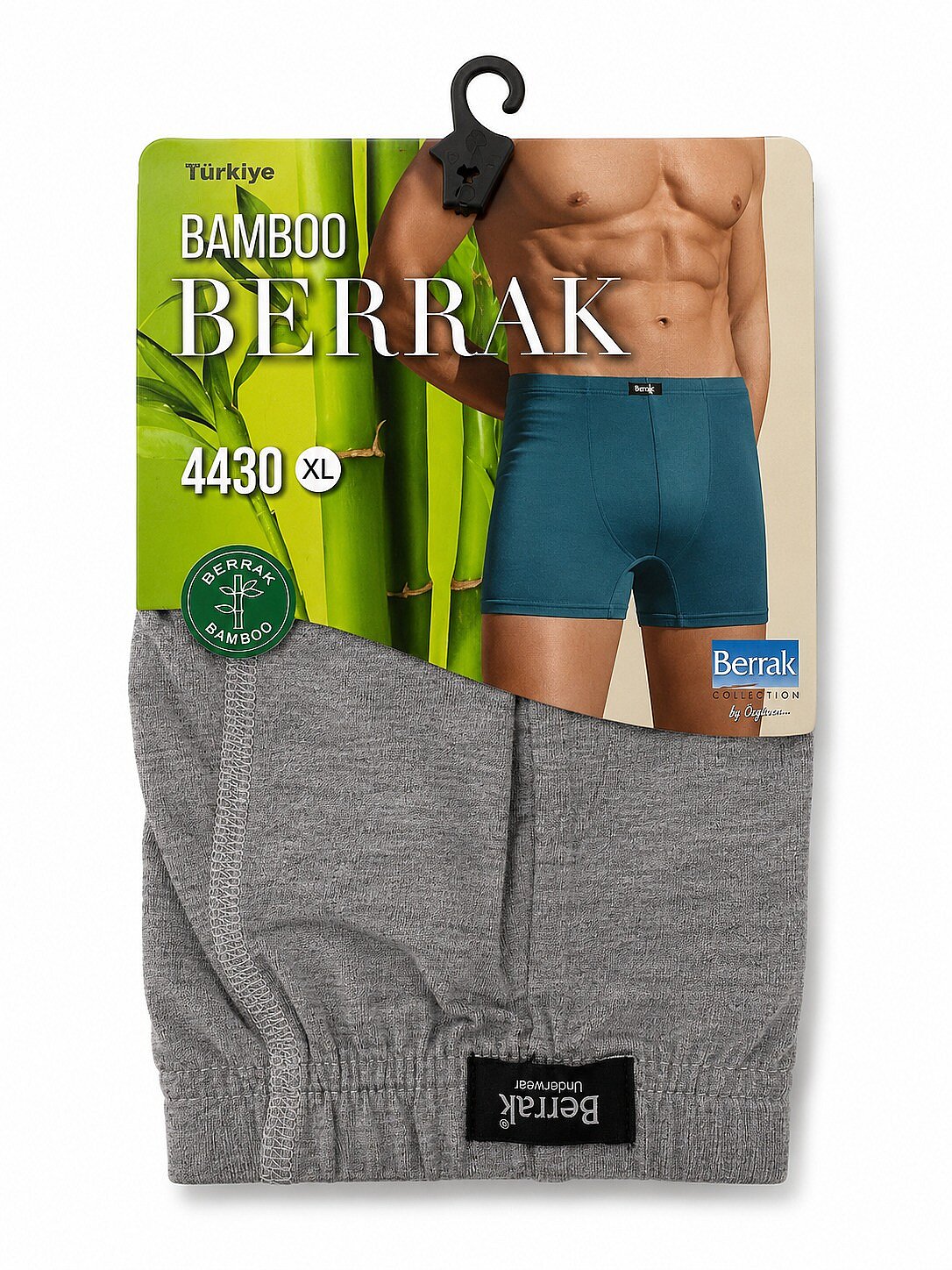 4430 Berrak Erkek Bambu Boxer 10lu Paket Gri Melanj - 1