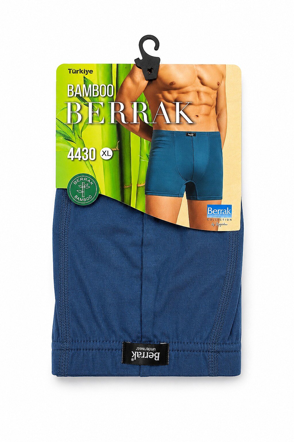 4430 Berrak Erkek Bambu Boxer 10 lu Paket İndigo - 1