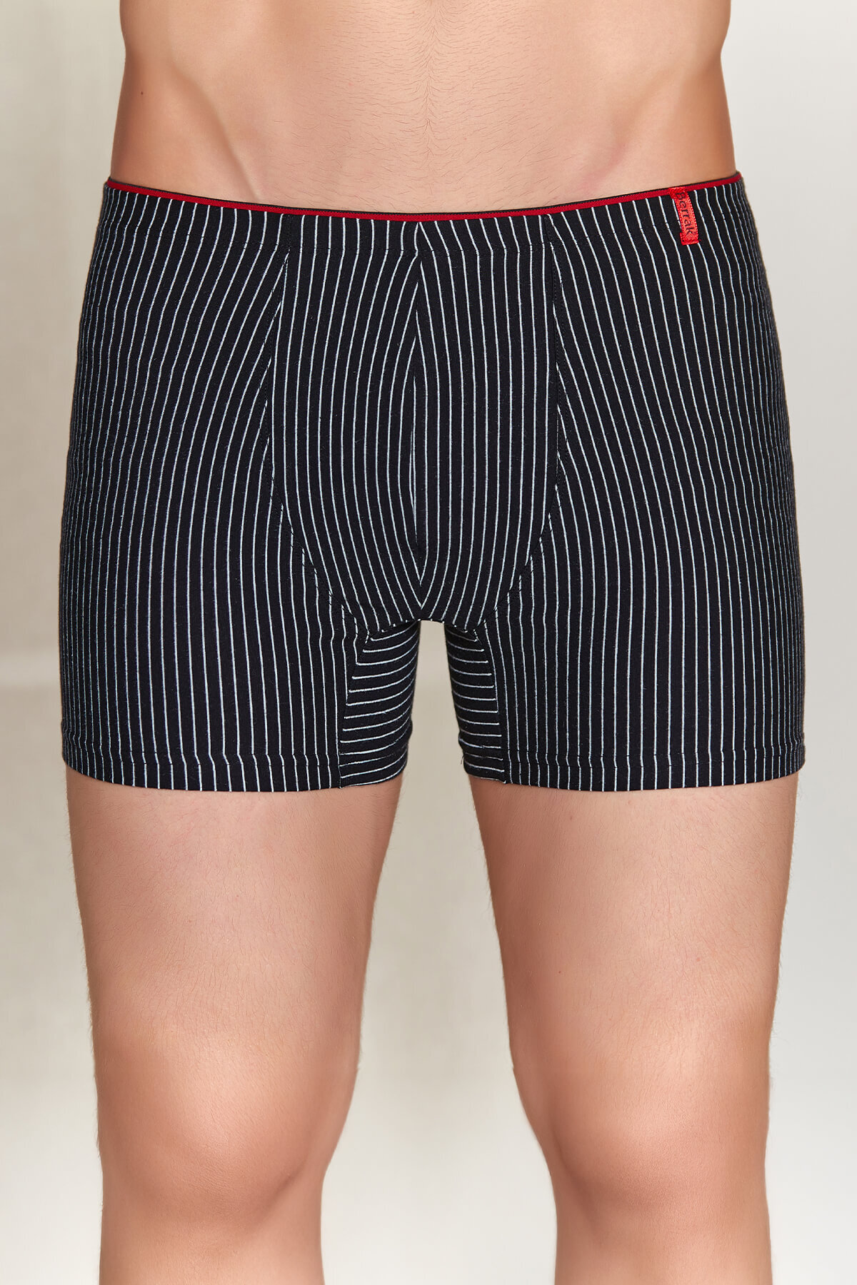 4433 Berrak Erkek Çizgili Boxer 10lu Siyah - 1