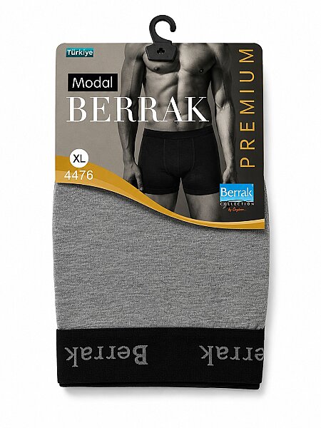 4476 Berrak Erkek Modal Boxer 10'lu Gri Melanj