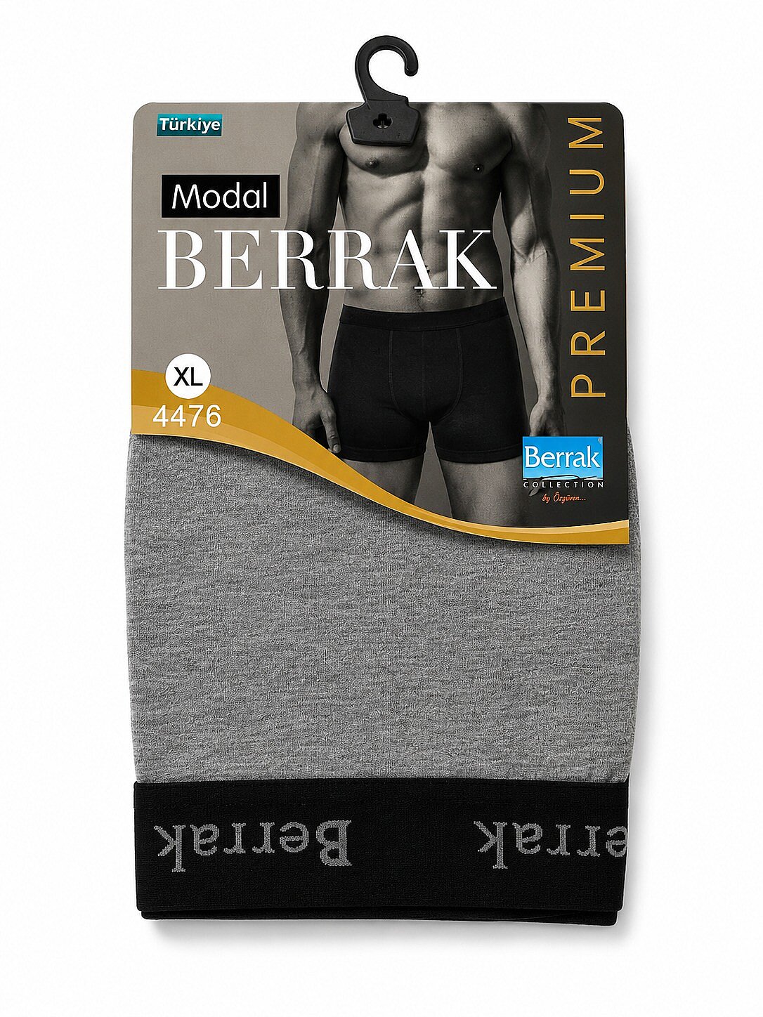 4476 Berrak Erkek Modal Boxer 10'lu Gri Melanj - 1