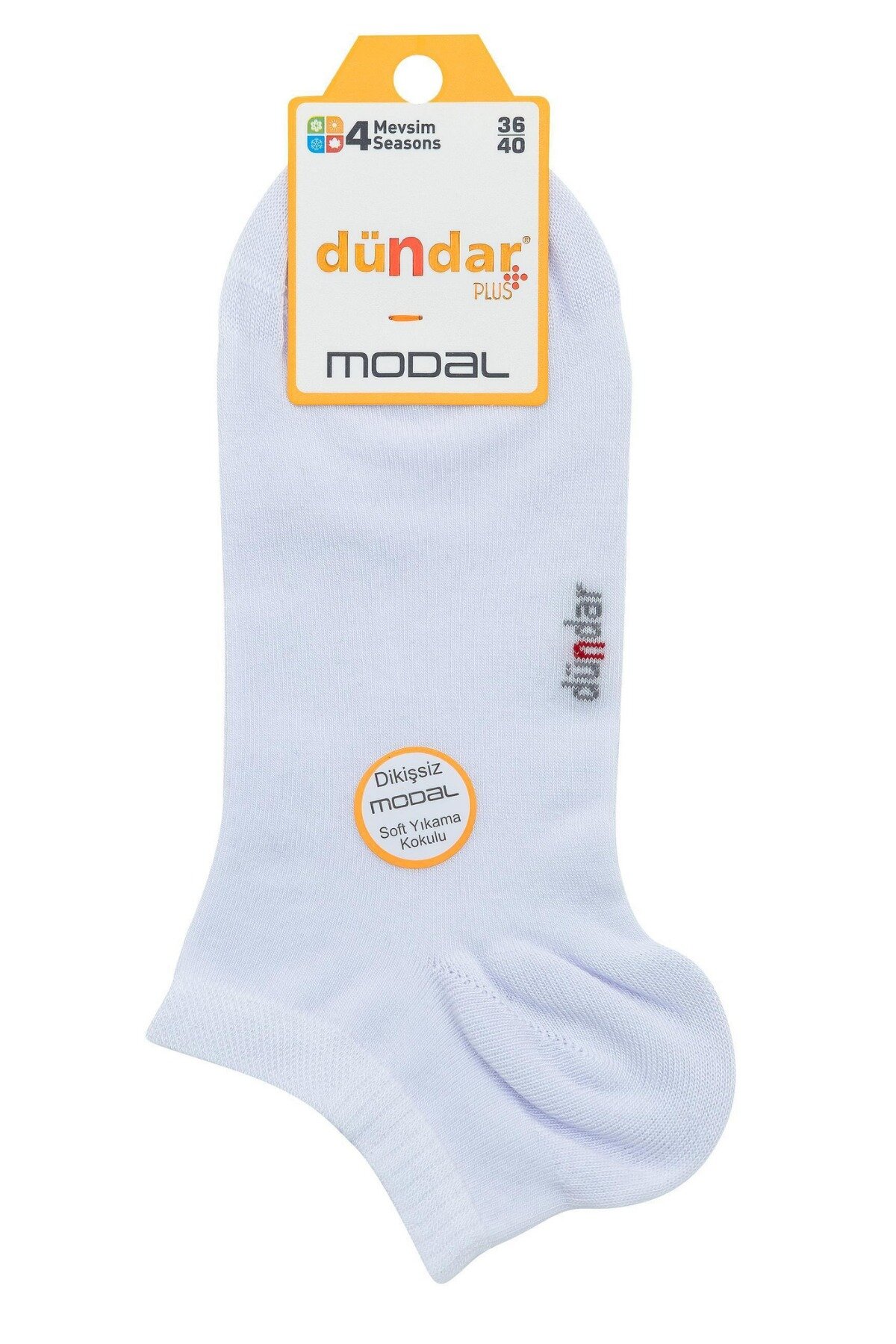 4506 Dündar Modal Patik 12li Beyaz - 1