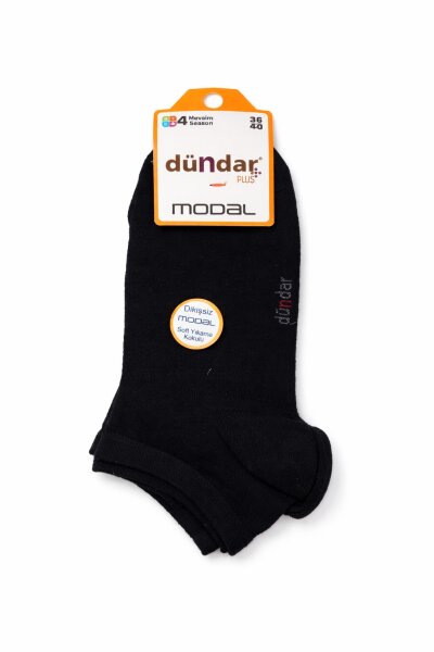 4506 Dündar Modal Patik 12li Siyah - DÜNDAR ÇORAP