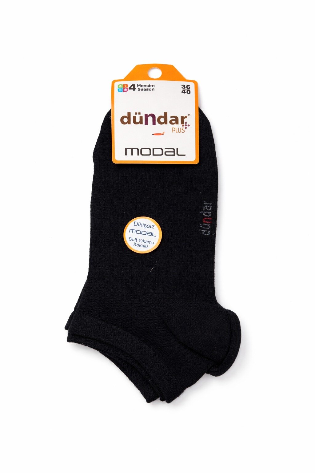 4506 Dündar Modal Patik 12li Siyah - 1