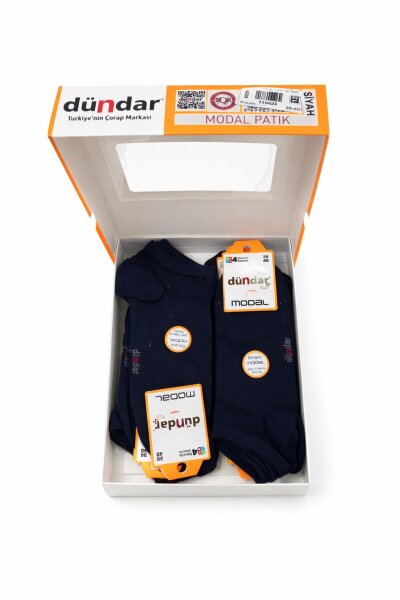 4506 Dündar Modal Patik 12li Siyah - DÜNDAR ÇORAP (1)