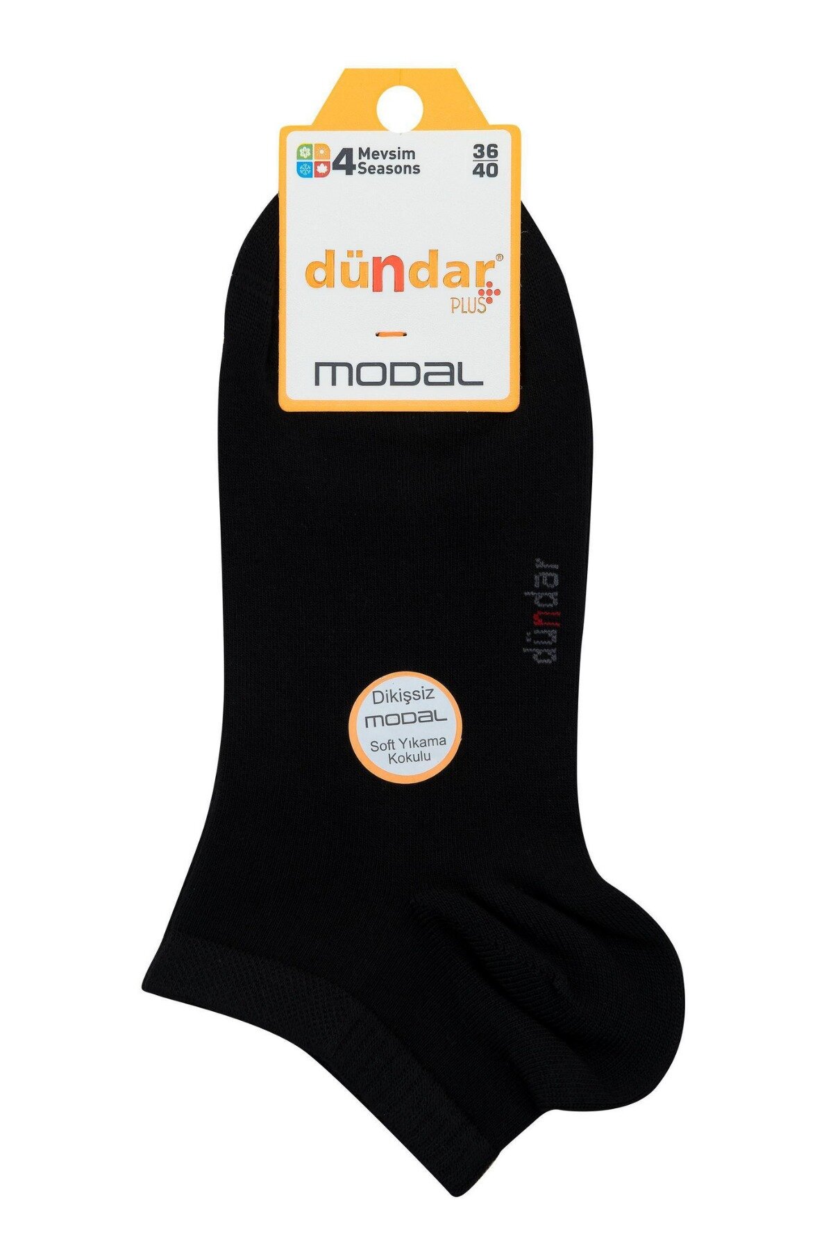 4506 Dündar Modal Patik 12li Siyah - 1