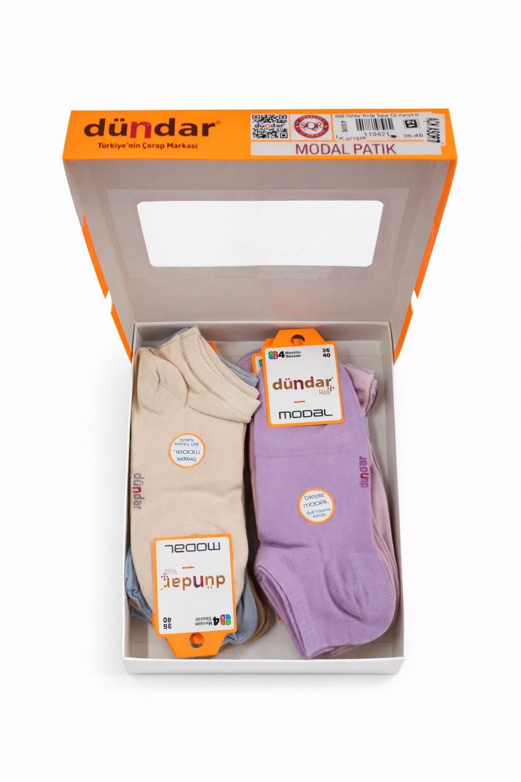 4506 Dündar Modal Patik 12li Karışık (a) - 2