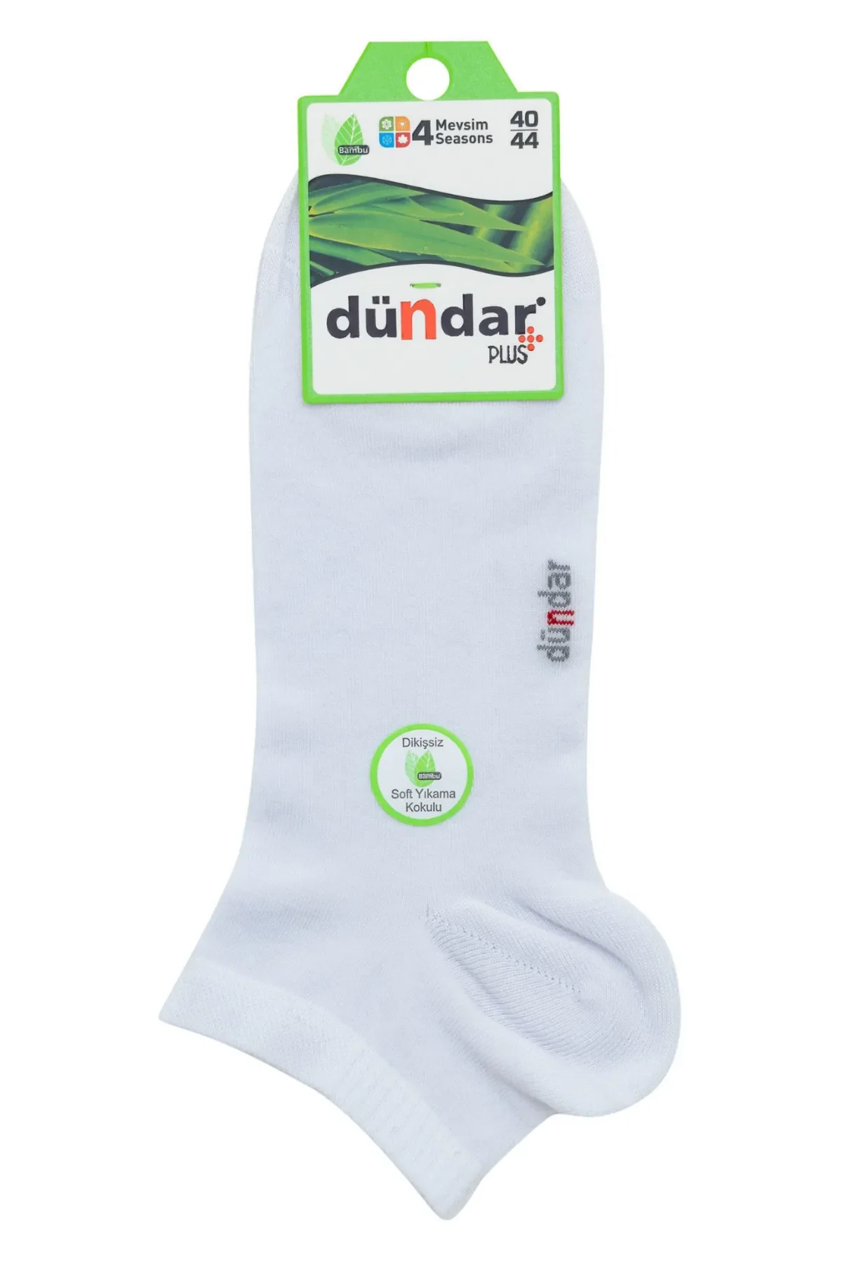 4605 Dündar Erkek Bambu Patik 12'li Beyaz - 1