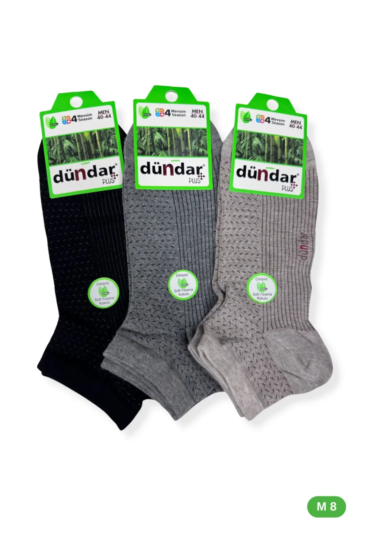 4605 Dündar Erkek Bambu Patik 12'li M8 - 1