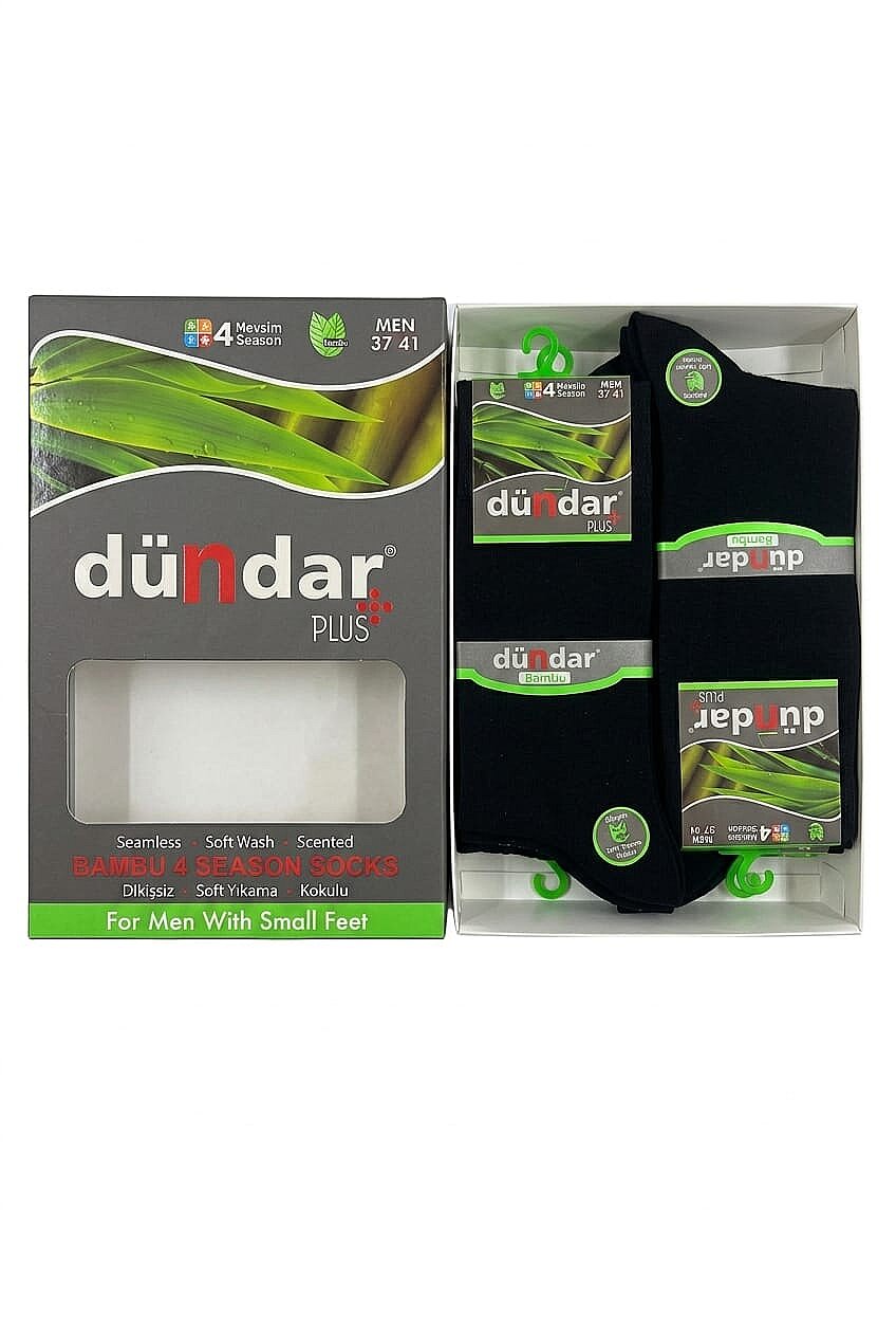 4780 Dündar Erkek Bambu Çorap 12'li Siyah - 2