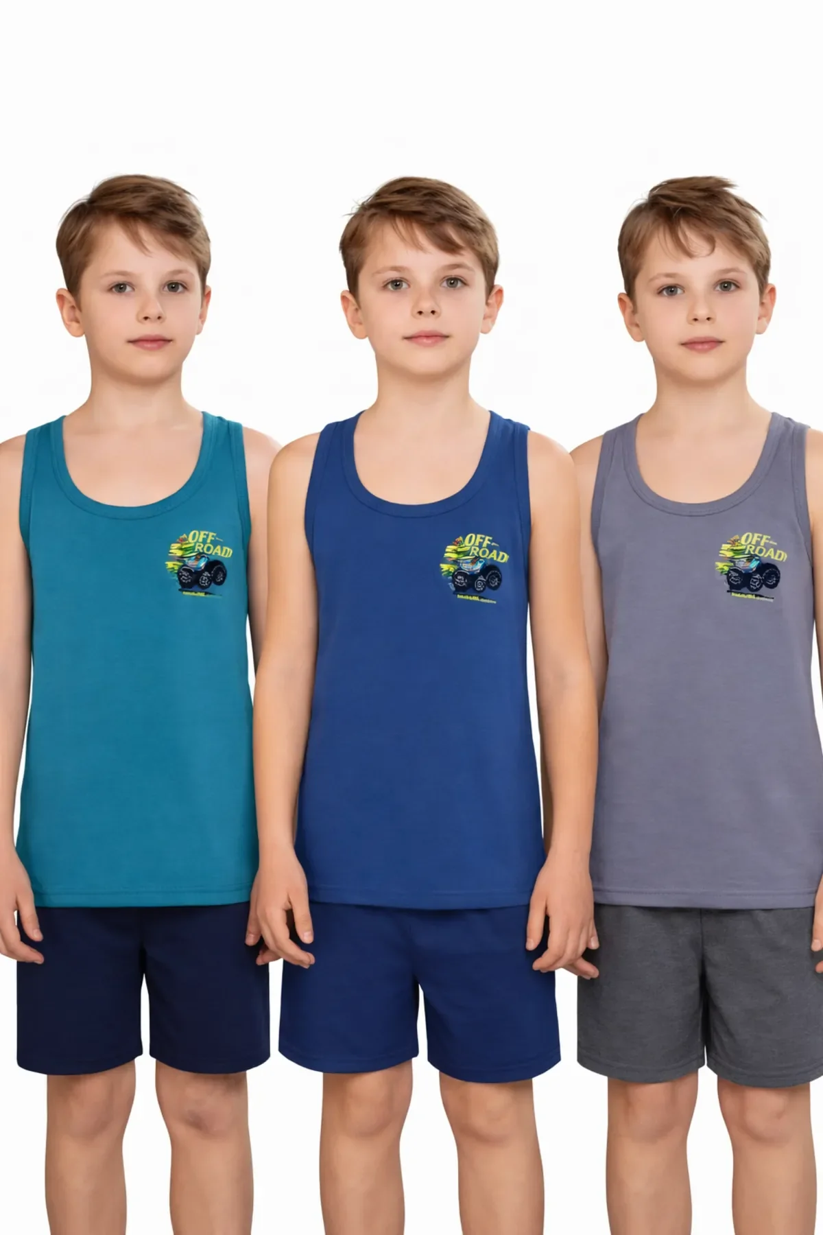 5052 Berrak Erkek Çocuk Atlet 6'lı - 1