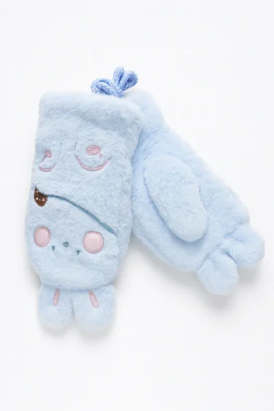 506 İşnar Pelüş Bebe Kar Eldiveni 1-4 Yaş - 1