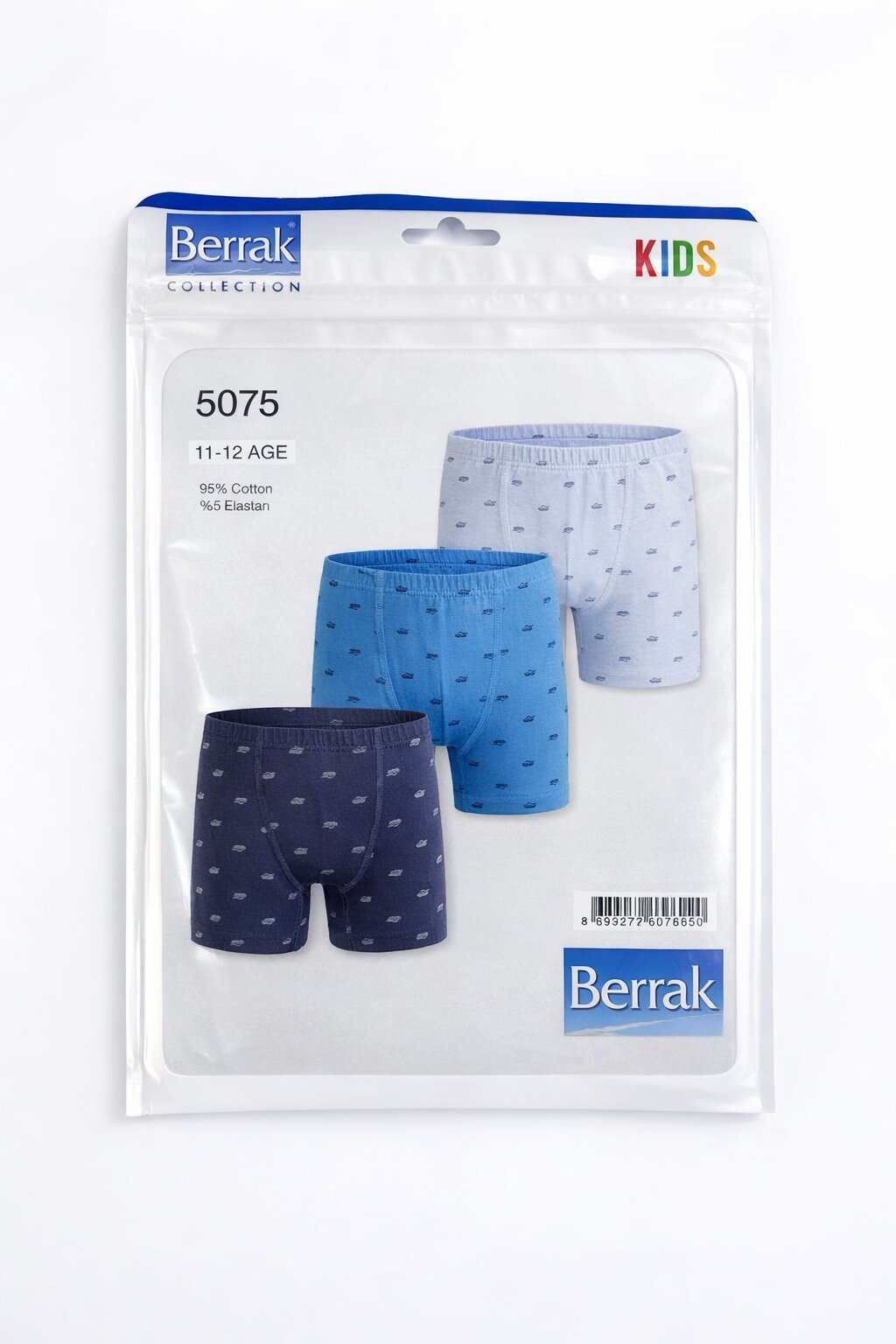 5075 Berrak Erkek Çocuk Boxer 3lü - 1