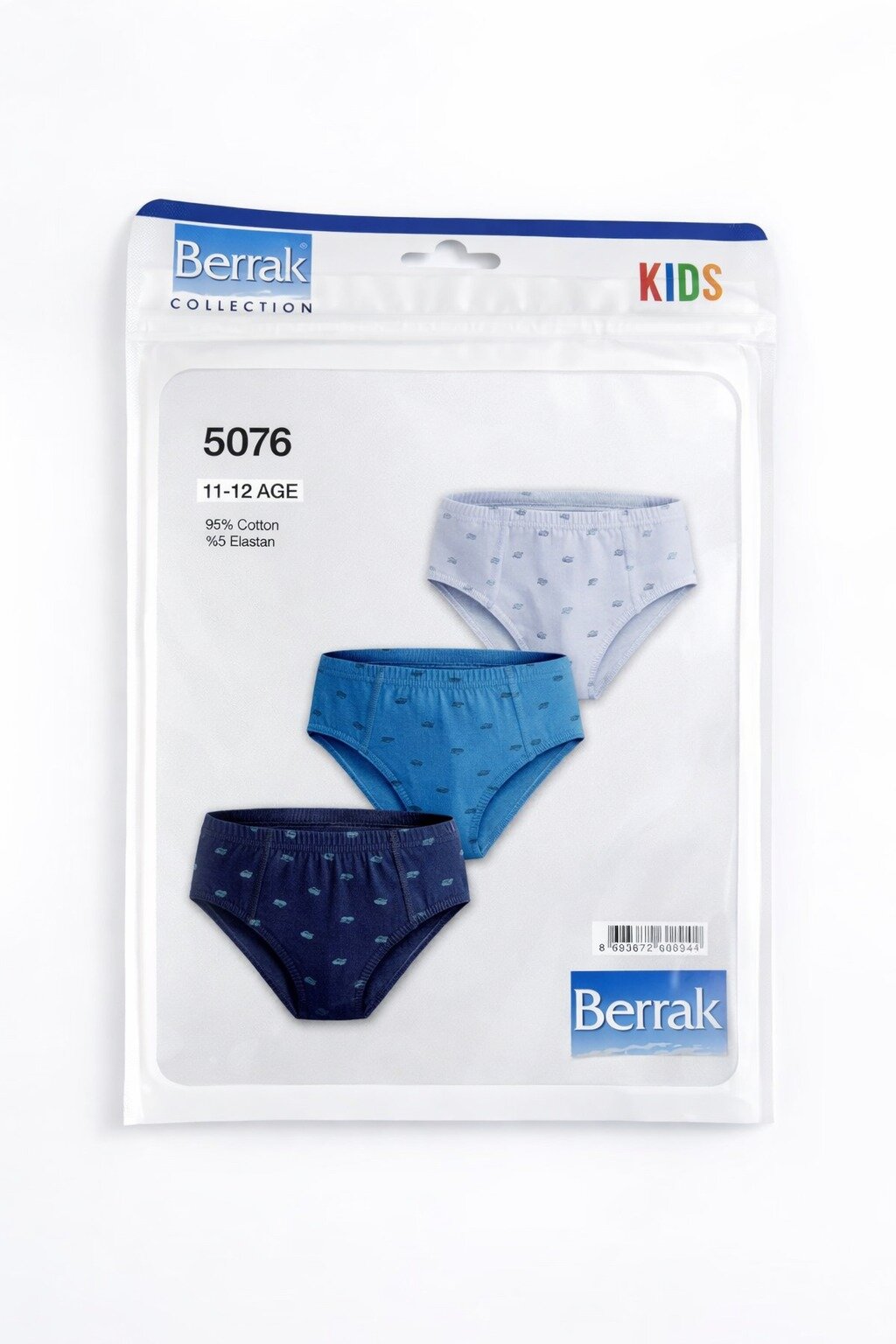 5076 Berrak Erkek Çocuk Slip 3lü - 1