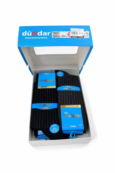 5527 Dündar Erkek Plus Likra Çorap 12li M19 - DÜNDAR ÇORAP (1)