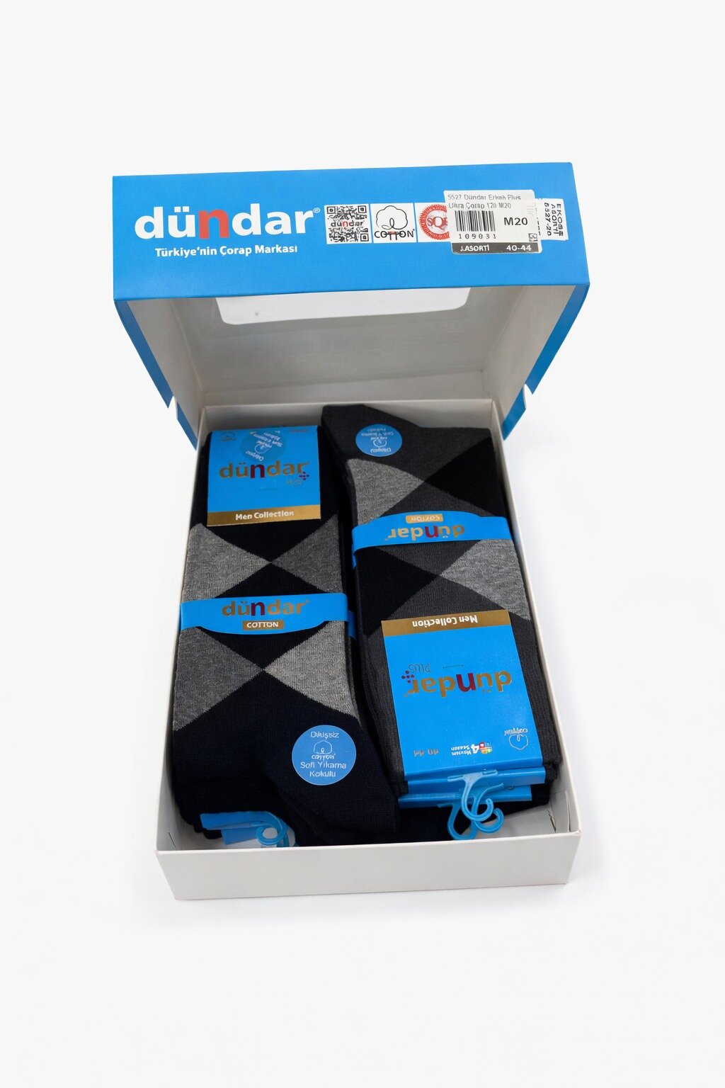 5527 Dündar Erkek Plus Likra Çorap 12li M20 - 2