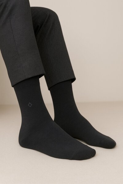 5534 Dündar Erkek Bambu Penye Çorap 12'li Füme - DÜNDAR ÇORAP