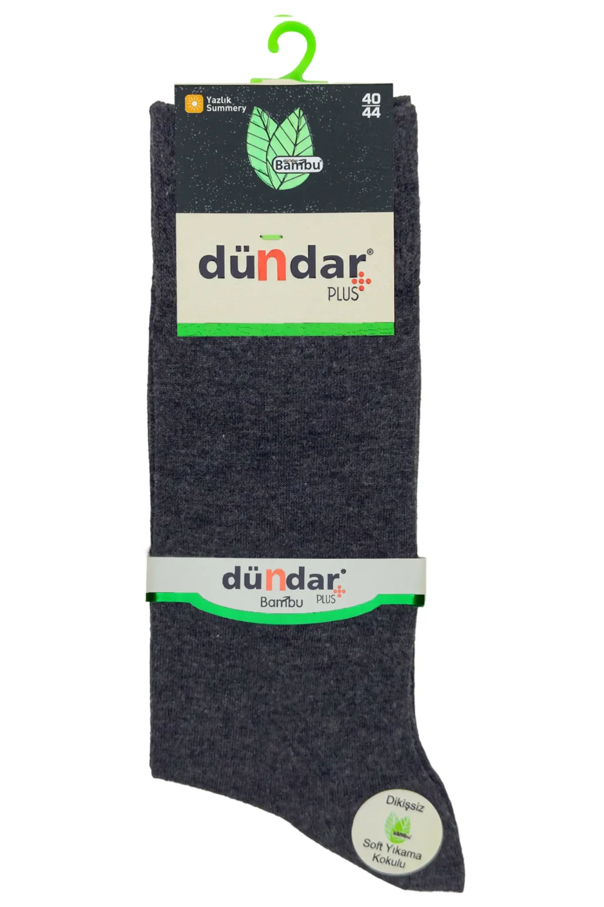 5534 Dündar Erkek Bambu Penye Çorap 12'li Füme - 1