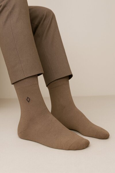 5534 Dündar Erkek Bambu Penye Çorap 12'li Vizon - DÜNDAR ÇORAP