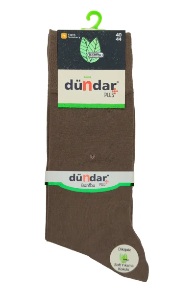 5534 Dündar Erkek Bambu Penye Çorap 12'li Vizon - 1