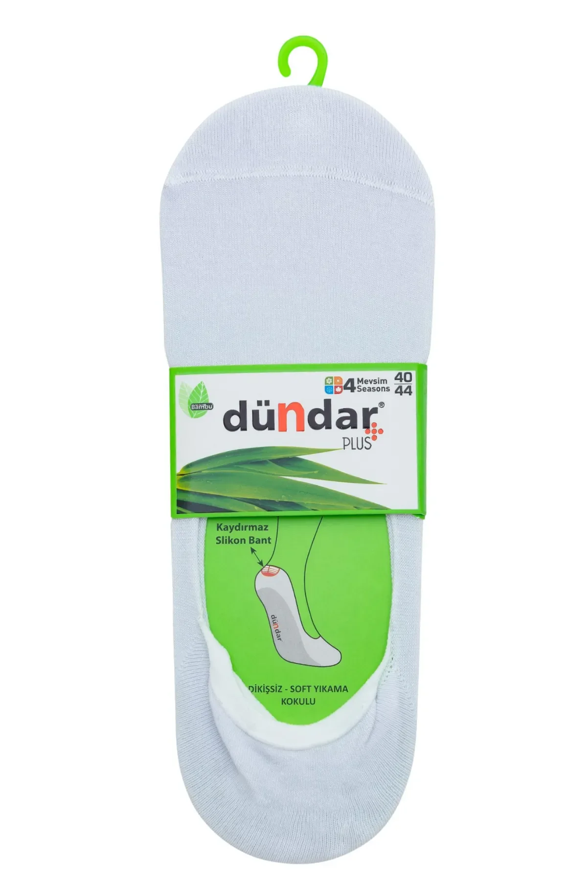 5541 Dündar Erkek Bambu Babet 12'li Paket Beyaz - 1