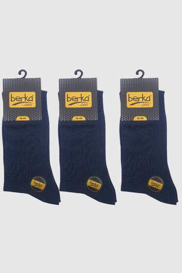 5556 Berka Erkek Penye Çorap 12'li Paket Füme - 3