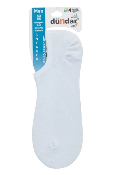 5558 Dündar Erkek Penye Sneaker 12'li Paket Beyaz 