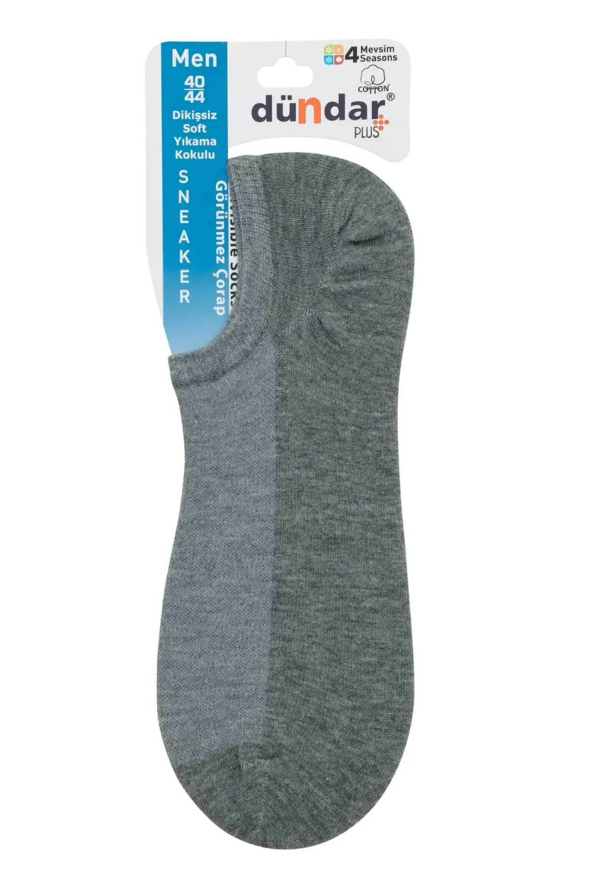 5558 Dündar Erkek Penye Sneaker 12'li Paket Gri - 1