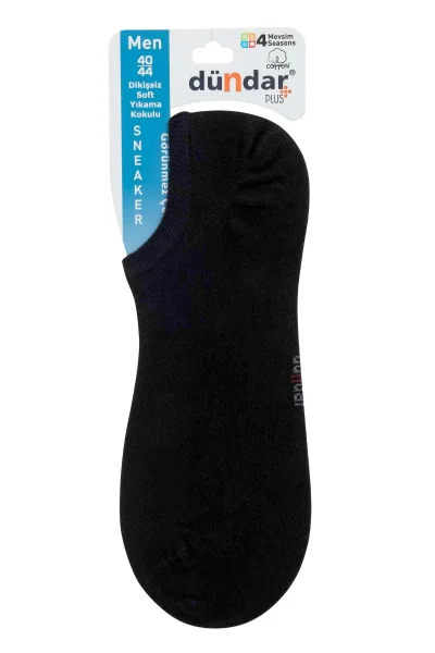 5558 Dündar Erkek Penye Sneaker 12'li Paket Siyah 