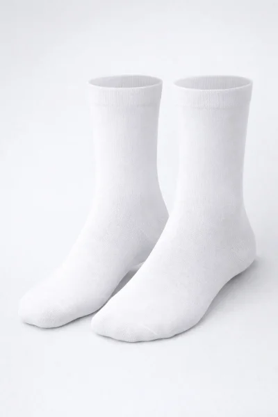 5602 Dündar Erkek Bambu Likra Çorap 12'li Beyaz 