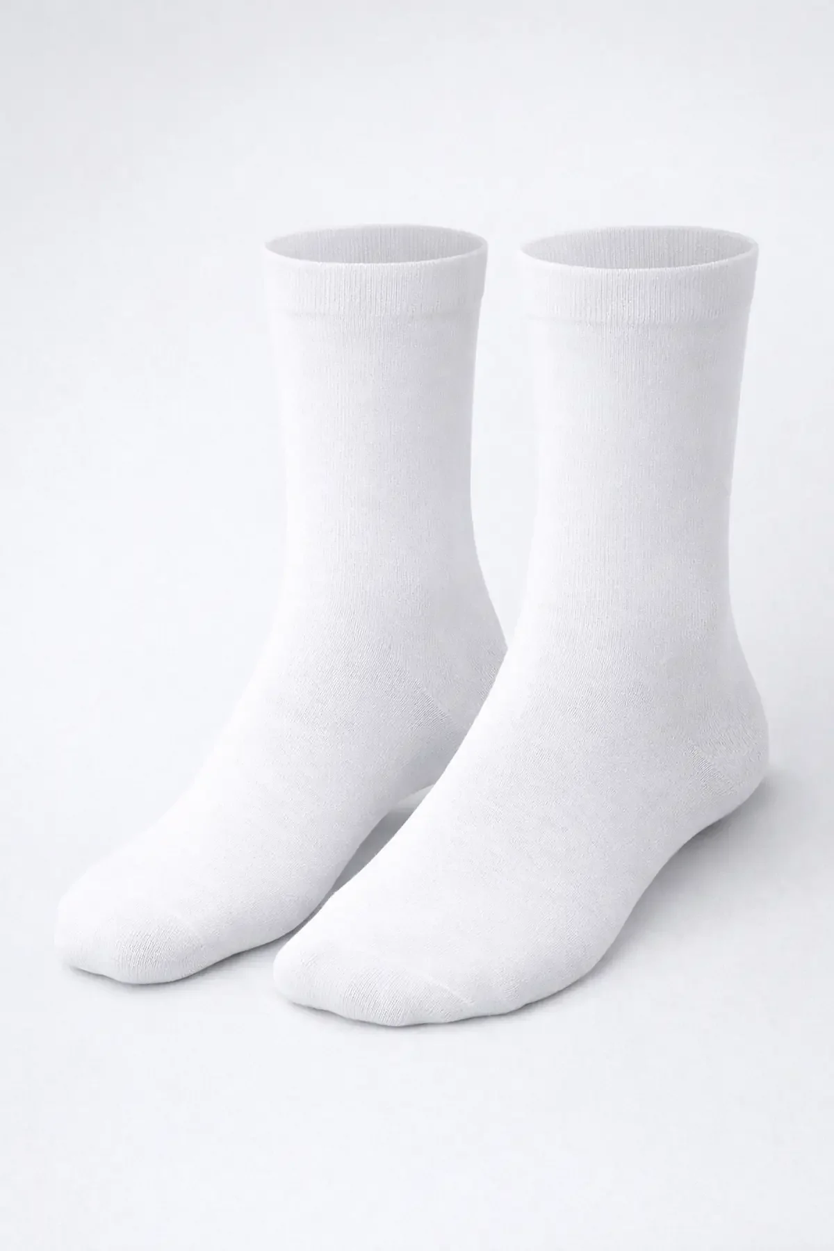 5602 Dündar Erkek Bambu Likra Çorap 12'li Beyaz - 1