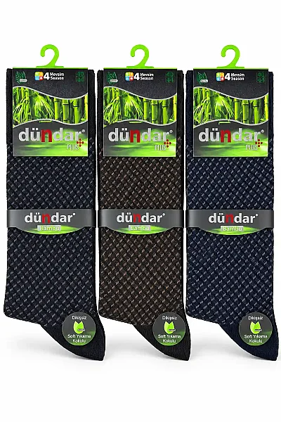 5602 Dündar Erkek Bambu Likra Çorap 12'li M02