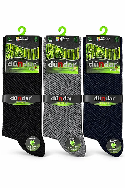 5602 Dündar Erkek Bambu Likra Çorap 12'li M11