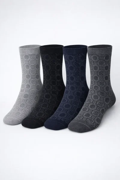 5602 Dündar Erkek Bambu Likra Çorap 12li M56 