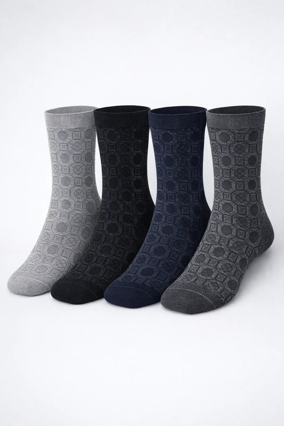 5602 Dündar Erkek Bambu Likra Çorap 12li M56 - 1