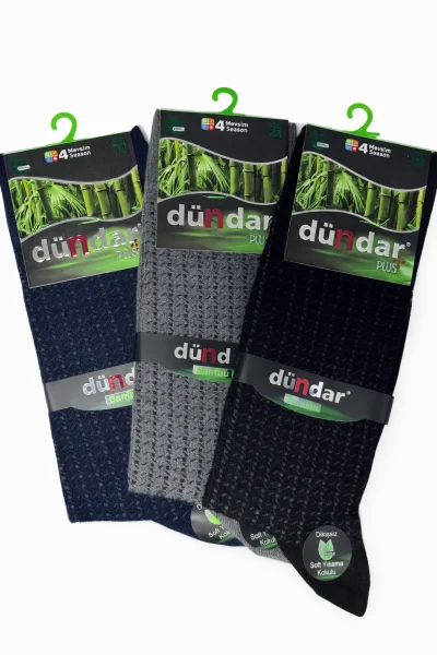 5602 Dündar Erkek Bambu Likra Çorap 12li M60 