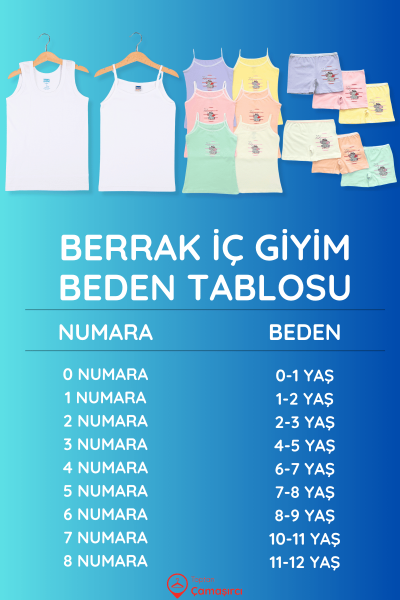 5611 Berrak Kız Çocuk İp Askılı Atlet 6'lı Paket - 3