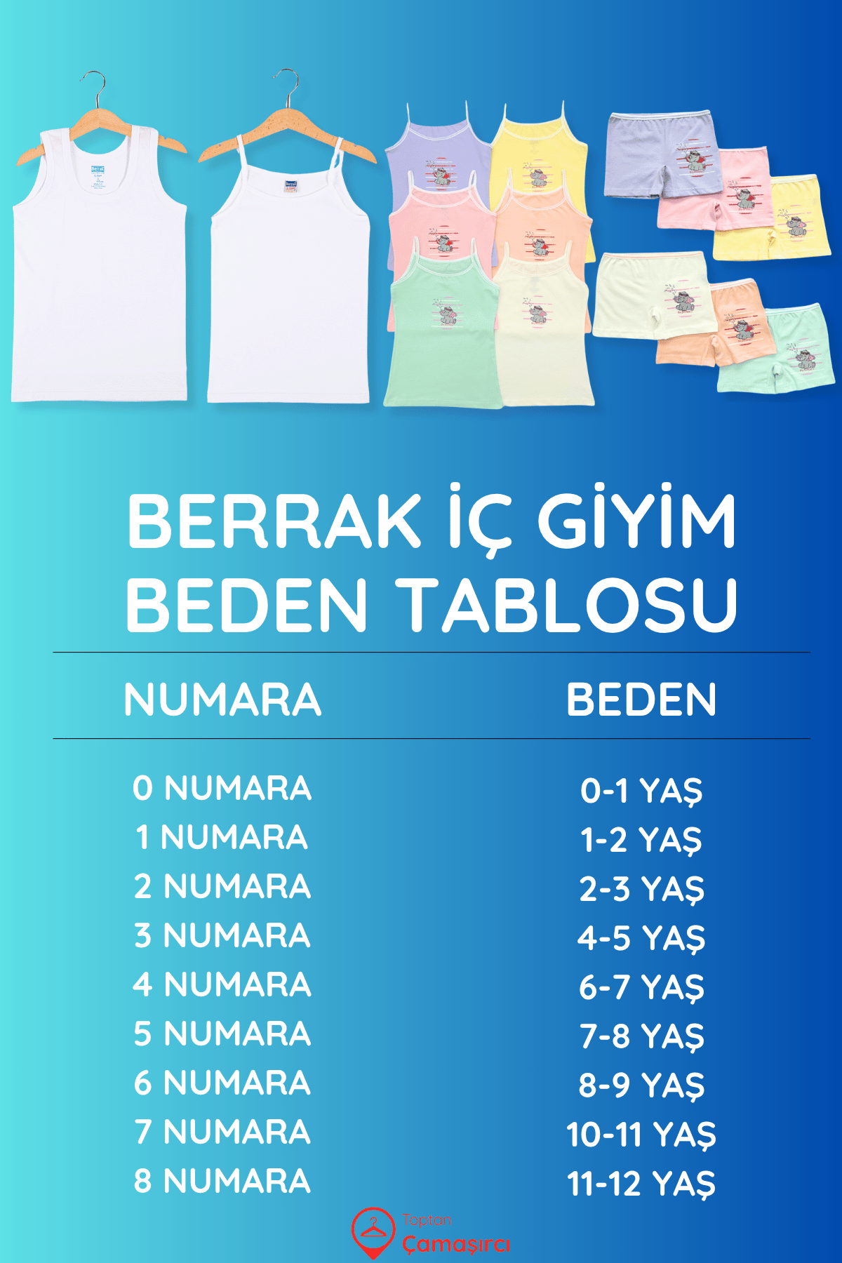 5611 Berrak Kız Çocuk İp Askılı Atlet 6'lı Paket - 3