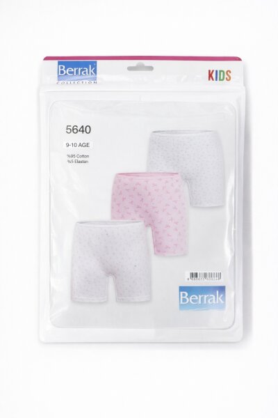 5640 Berrak Kız Çocuk Boxer 3lü - BERRAK