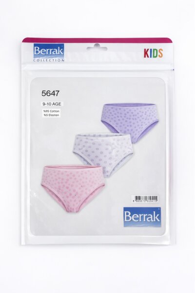 5647 Berrak Kız Çocuk Külot 3lü - BERRAK