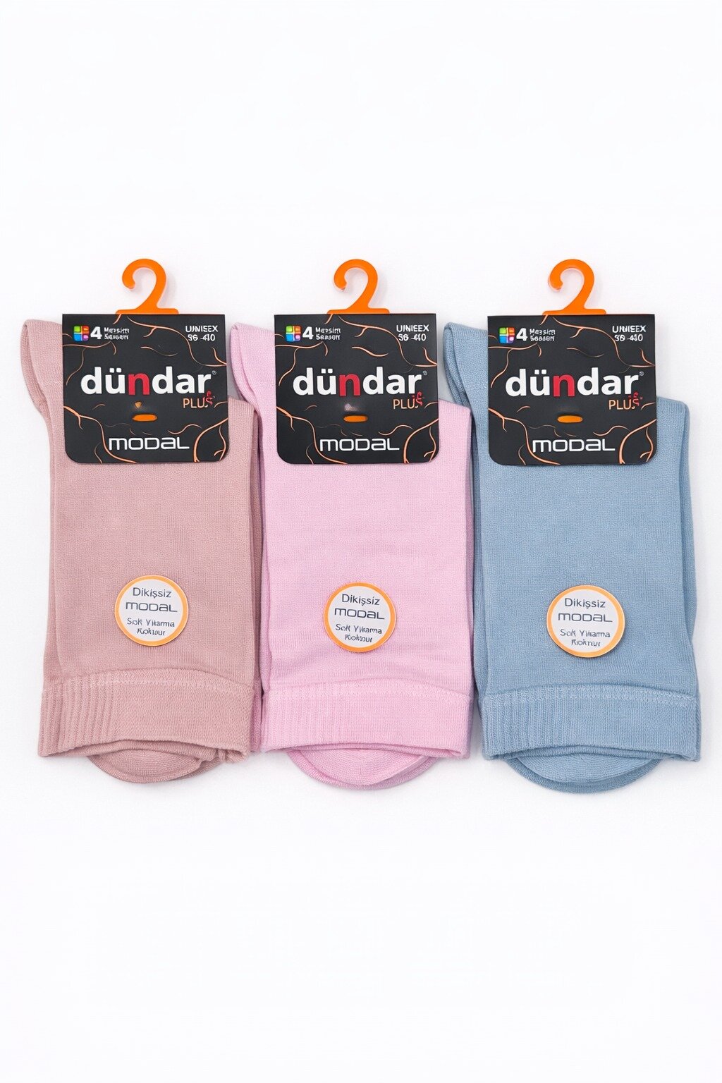 5725 Dündar Kadın Modal Soket Çorap 12'li Karışık(A) - 1