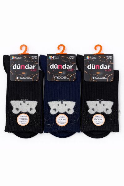 5725 Dündar Kadın Modal Soket Çorap 12'li M-0 - DÜNDAR ÇORAP