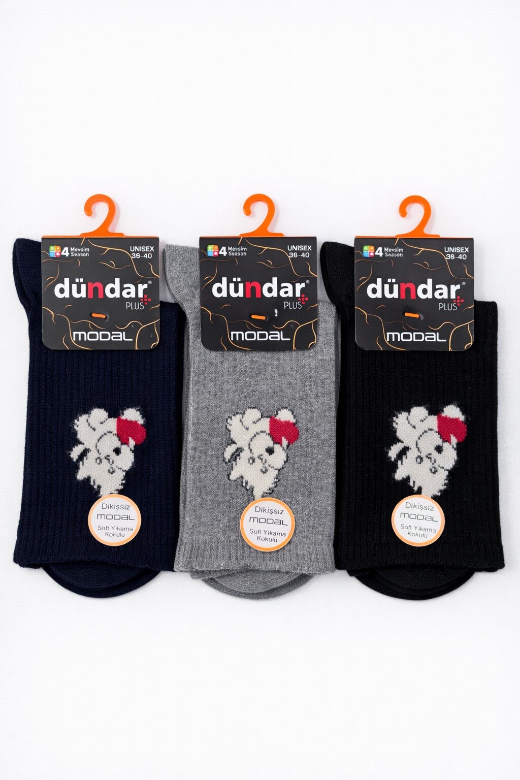 5725 Dündar Kadın Modal Soket Çorap 12'li M-1 - 1