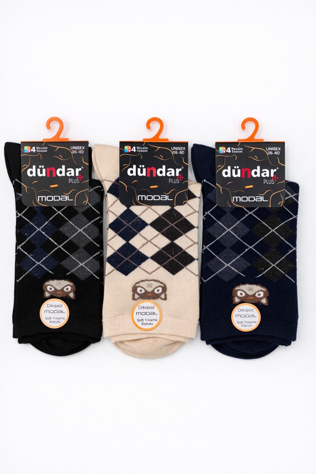 5725 Dündar Kadın Modal Soket Çorap 12'li M-2 - 1