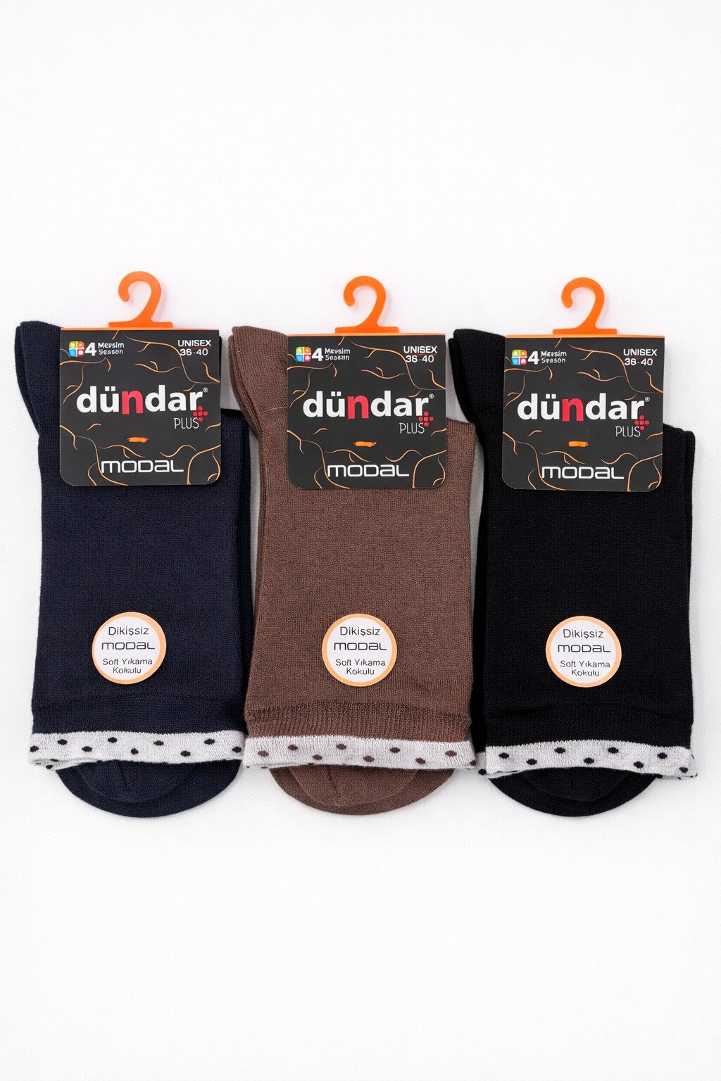 5725 Dündar Kadın Modal Soket Çorap 12'li M-5 - 1