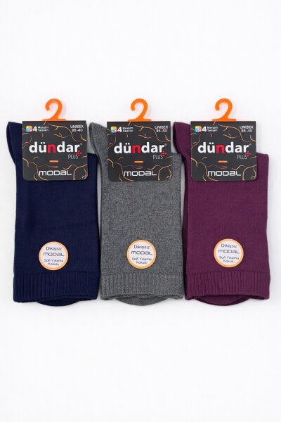 5725 Dündar Kadın Modal Soket Çorap 12'li Karışık(K) - DÜNDAR ÇORAP