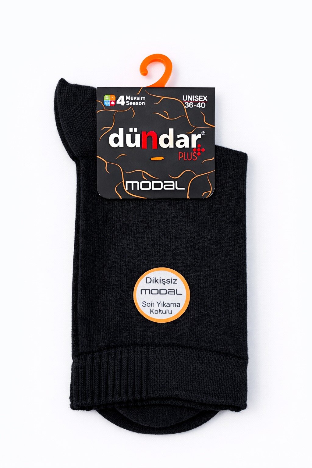 5725 Dündar Kadın Modal Soket Çorap 12'li Siyah - 1